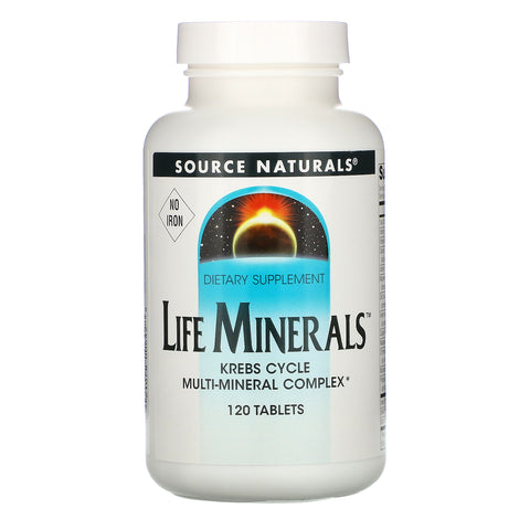 Source Naturals, Life Minerals, No Iron, 120 Tablets