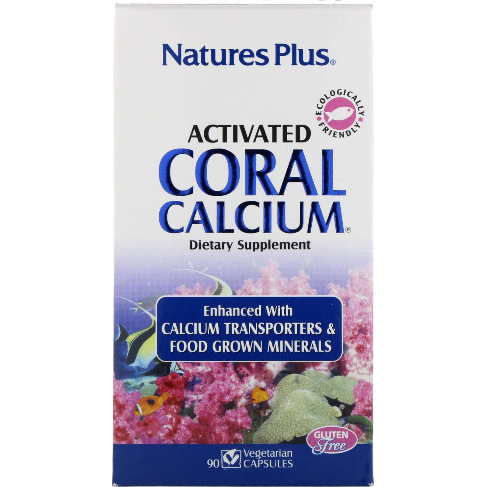 Nature's Plus, Activated Coral Calcium, 90 Vegetarian Capsules