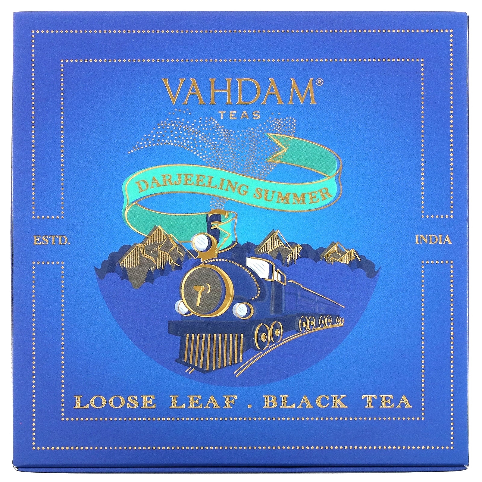 Vahdam Teas, Loose Leaf Black Tea, Darjeeling Summer Gift Set,  1 Tin Caddy