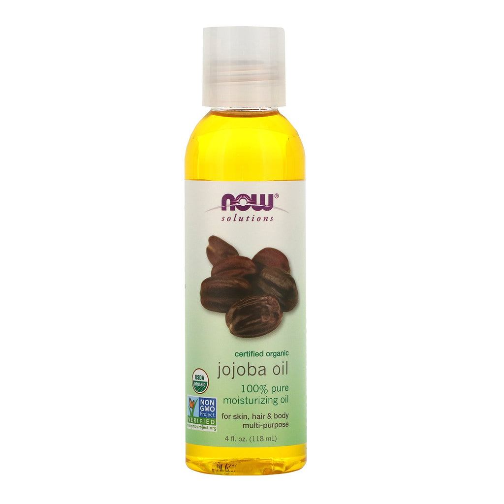 Now Foods, Solutions, Certified Organic, Jojoba Oil, 4 fl oz (118 ml)