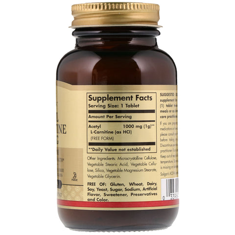 Solgar, Acetyl L-Carnitine, 1,000 mg, 30 Tablets