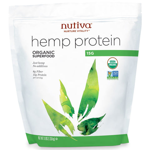 Nutiva, Organic Hemp Protein 15g, 3 lbs (1.36 kg)