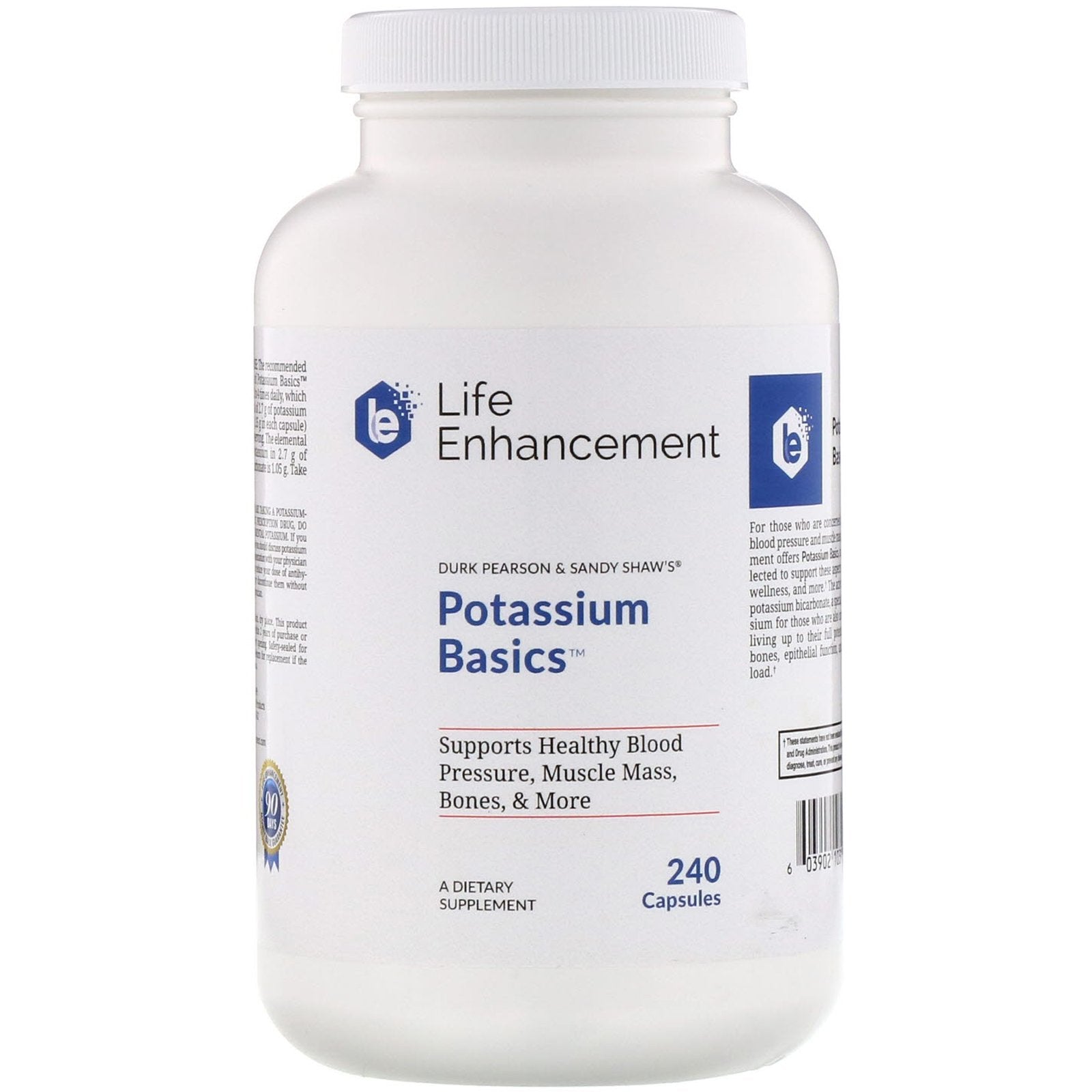 Life Enhancement, Potassium Basics, 240 Capsules