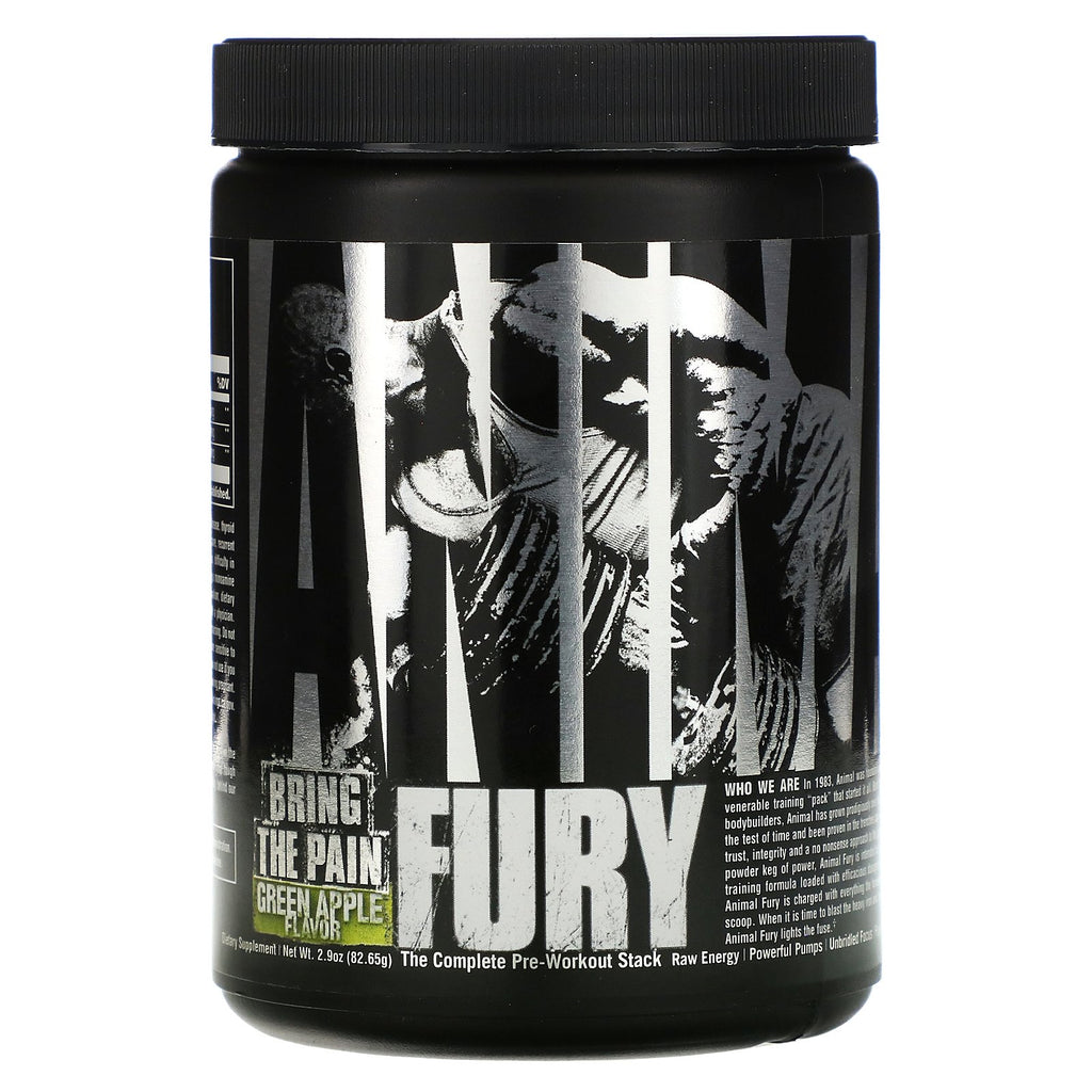 Universal Nutrition, Animal Fury, Green Apple, 82.65 g
