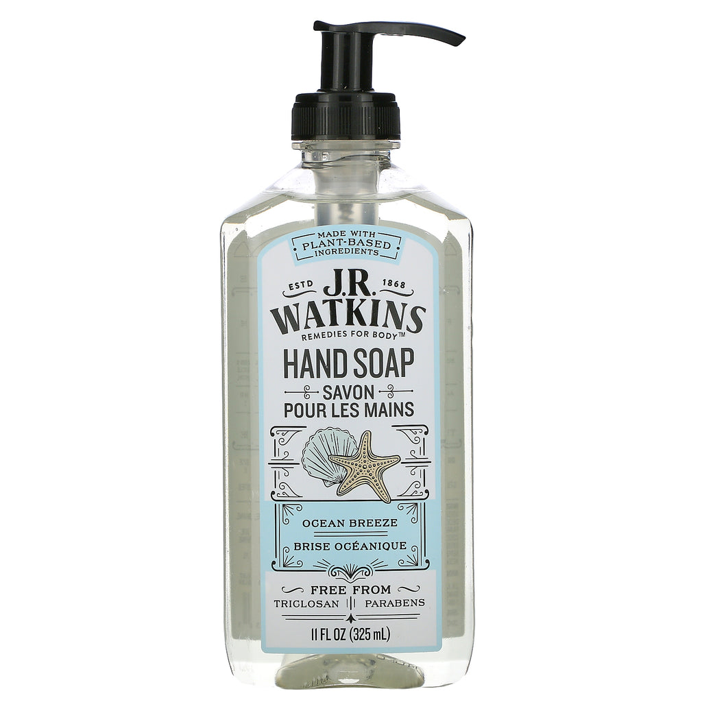 J R Watkins, Hand Soap, Ocean Breeze, 11 fl oz (325 ml)