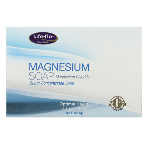 Life-flo, Magnesium Soap, Magnesium Chloride, Super Concentrated Bar Soap, 4.3 oz (121 g)