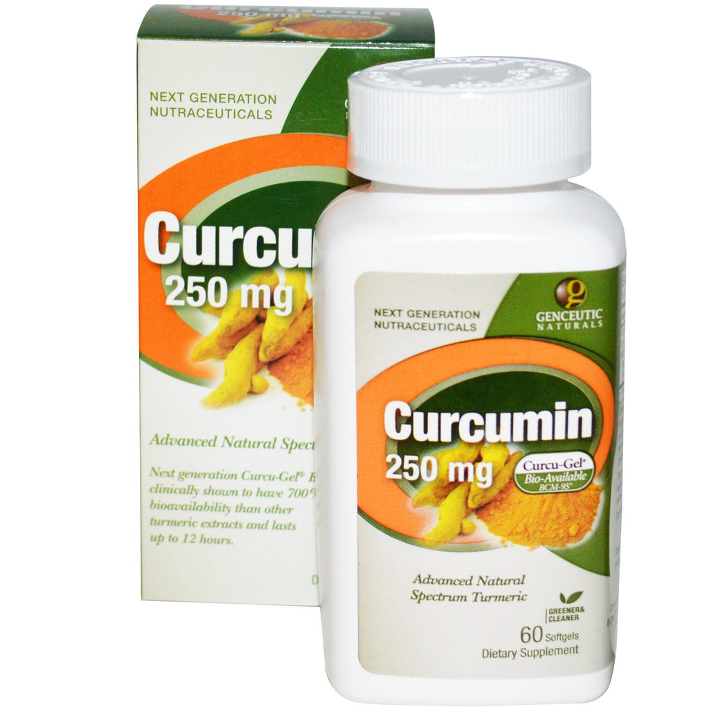 Genceutic Naturals, Curcumin, 250 mg, 60 Softgels