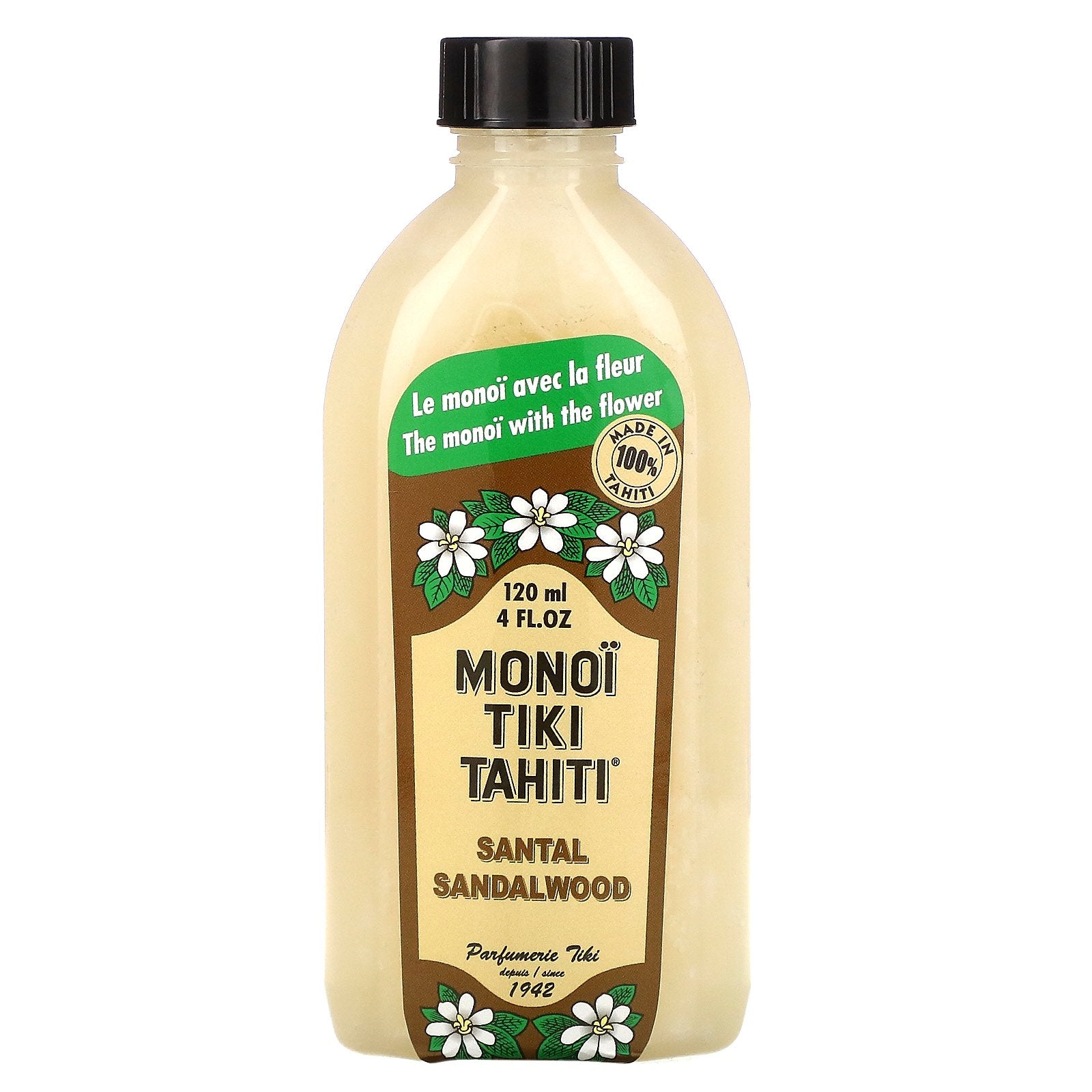 Monoi Tiare Tahiti, Coconut Oil, Sandalwood, 4 fl oz (120 ml)