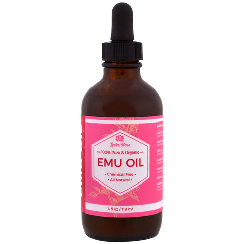 Leven Rose, 100% Pure & Organic Emu Oil, 4 fl oz (118 ml)