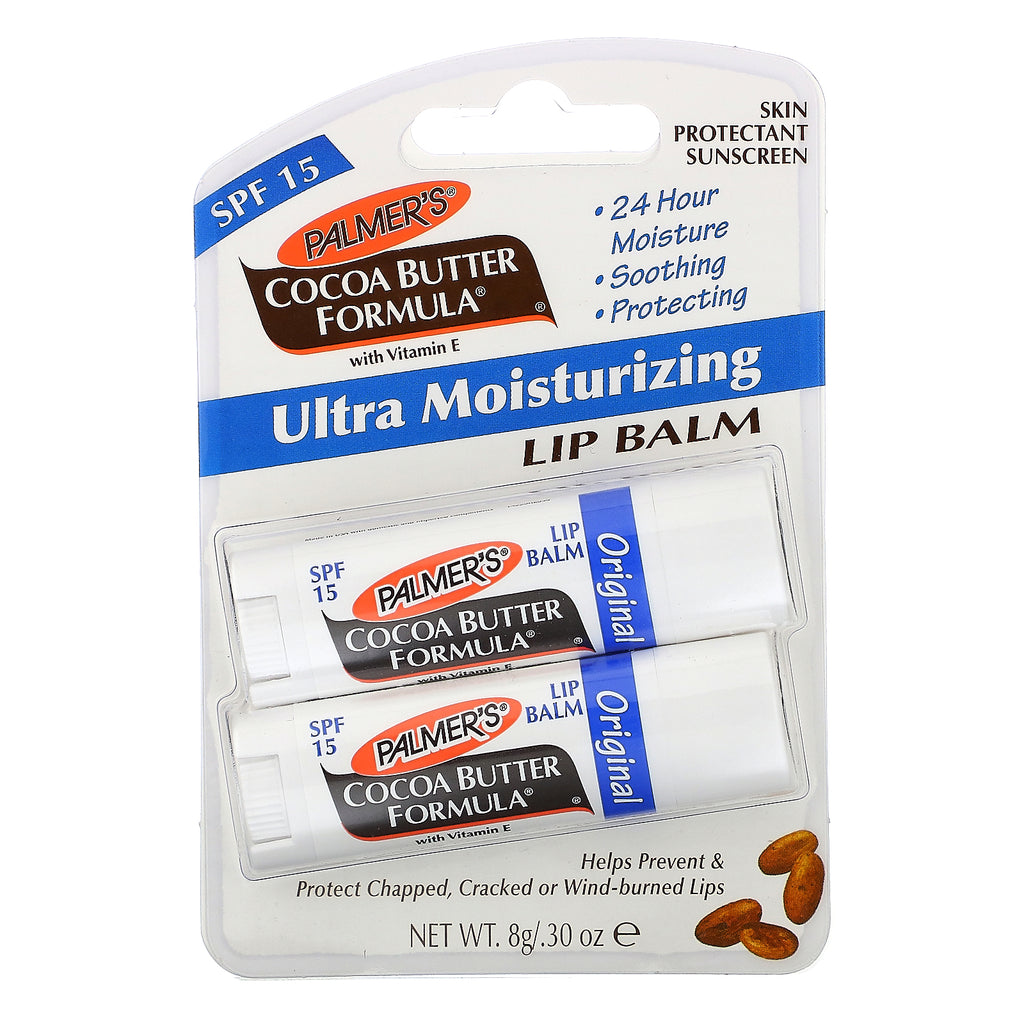 Palmer's, Ultra Moisturizing Lip Balm, SPF 15, Original , 2 Pack, 0.30 oz (0.8 g)