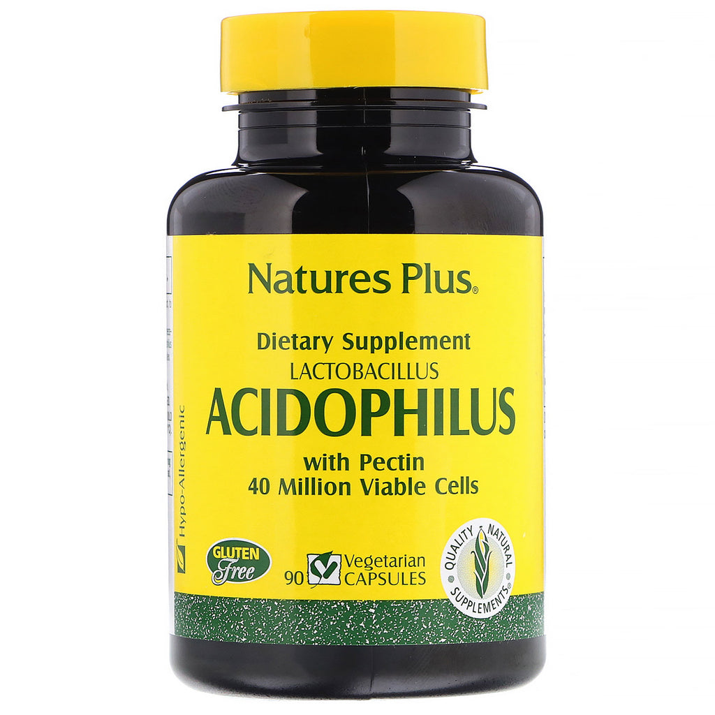 Nature's Plus, Acidophilus, Lactobacillus, 90 Vegetarian Capsules