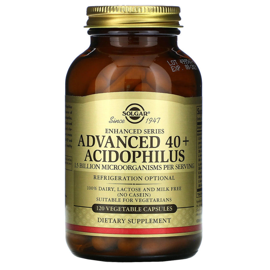 Solgar, Advanced 40+ Acidophilus, 120 Vegetable Capsules