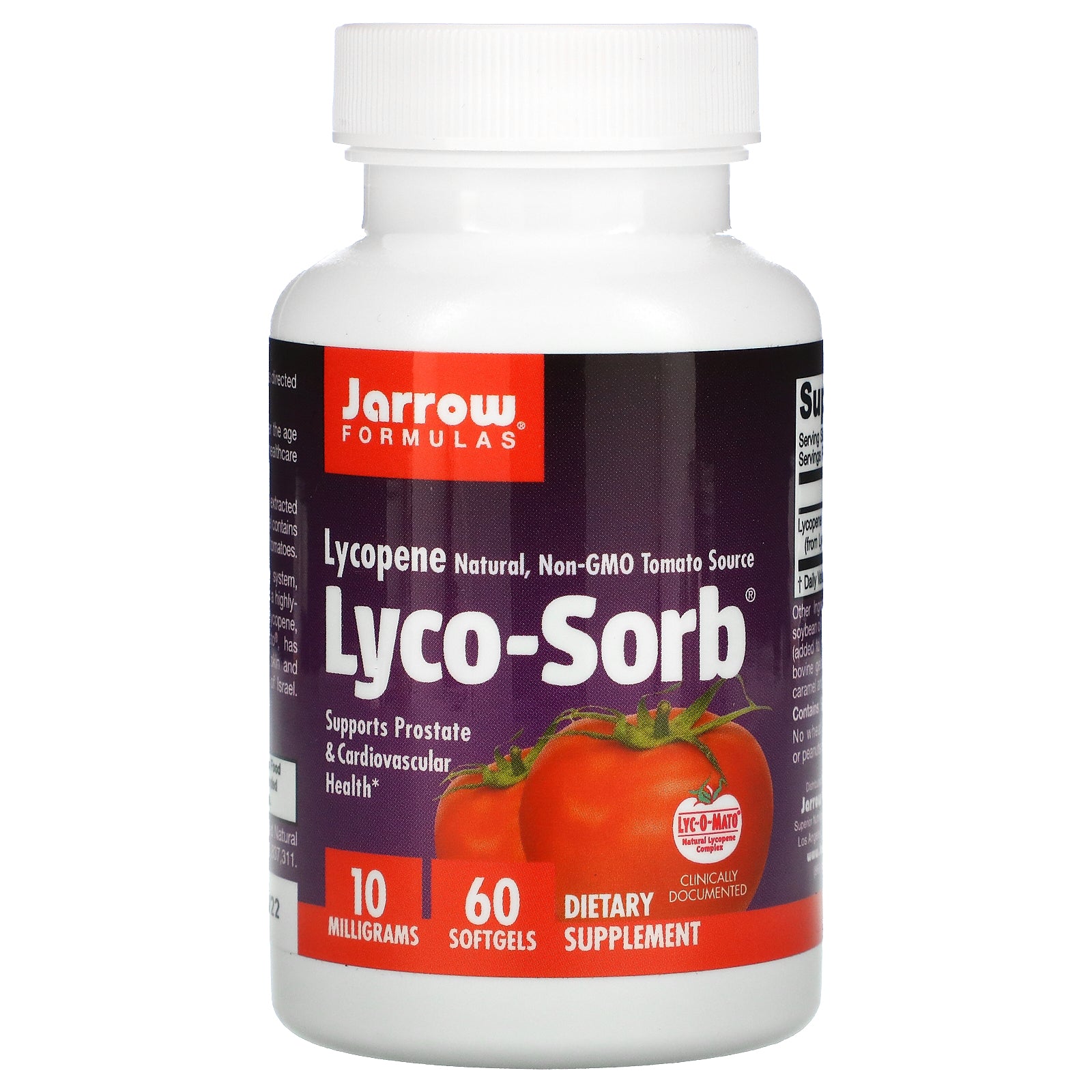 Jarrow Formulas, Lyco-Sorb Lycopene, 10 mg, 60 Softgels