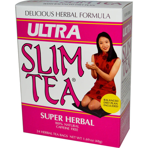 Hobe Labs, Ultra Slim Tea, Super Herbal, Caffeine Free , 24 Herbal Tea Bags, 1.69 oz (48 g)