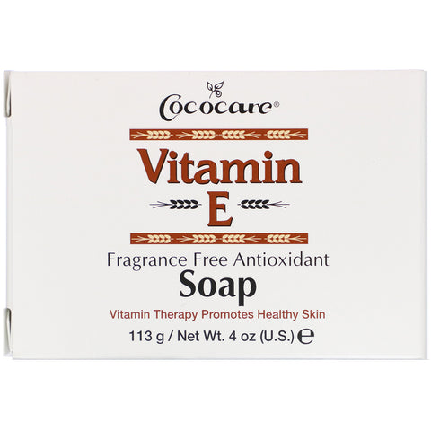 Cococare, Vitamin E Soap, Fragrance Free Antioxidant, 4 oz (113 g)
