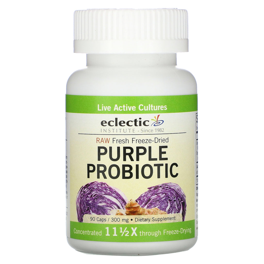 Eclectic Institute, Raw Fresh Freeze-Dried, Purple Probiotic, 300 mg, 90 Caps