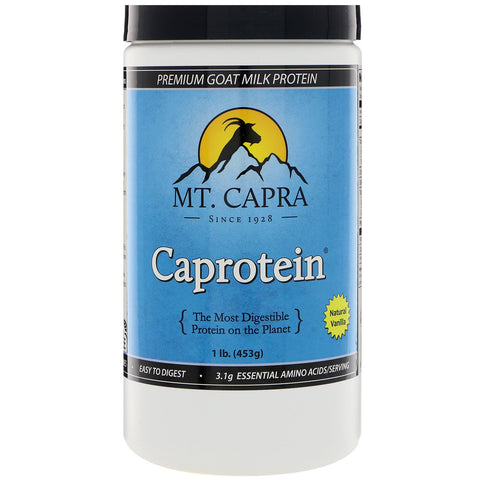 Mt. Capra, Caprotein, Premium Goat-Milk Protein, Natural Vanilla, 1 lb. (453 g)