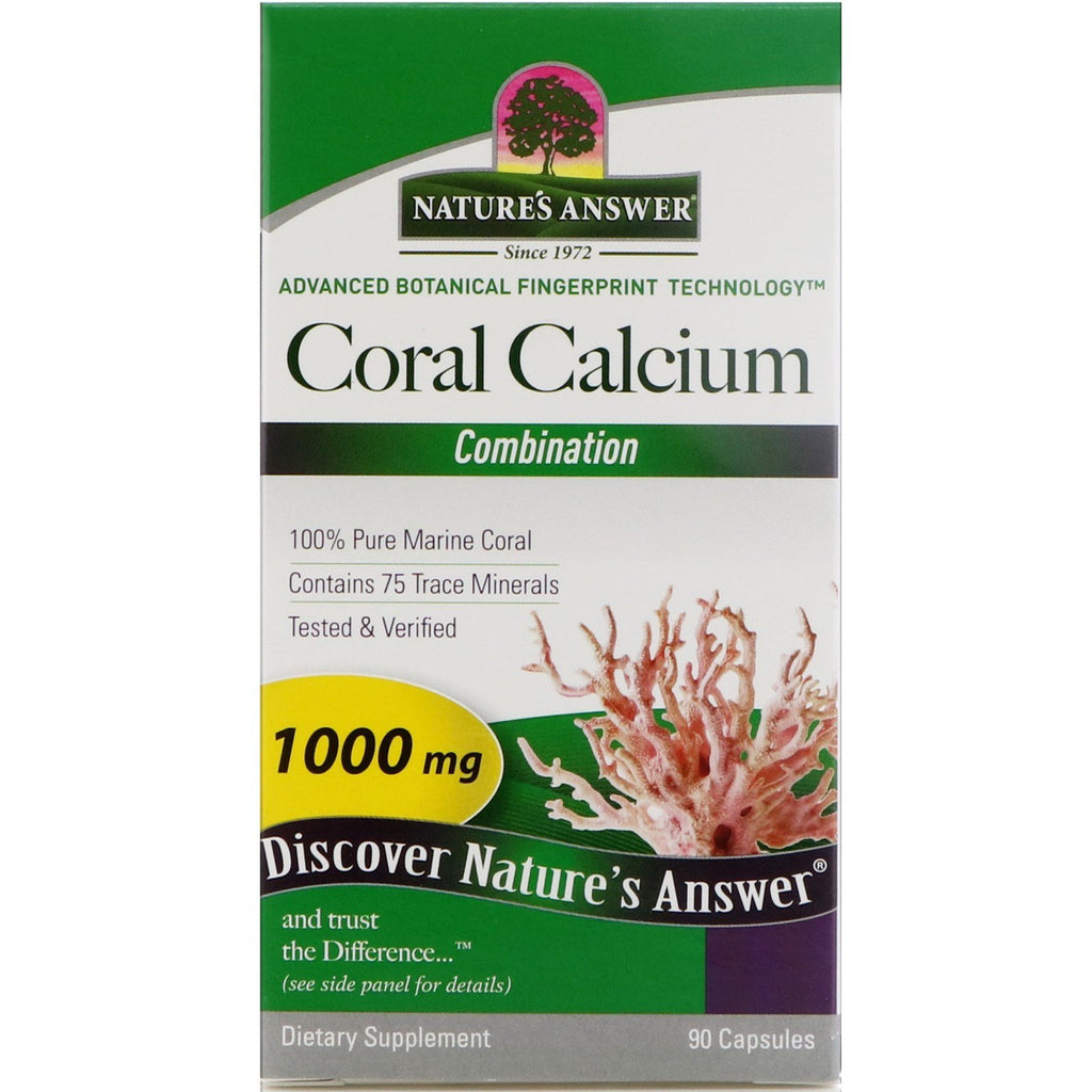Nature's Answer, Coral Calcium, Combination, 1000 mg, 90 Capsules