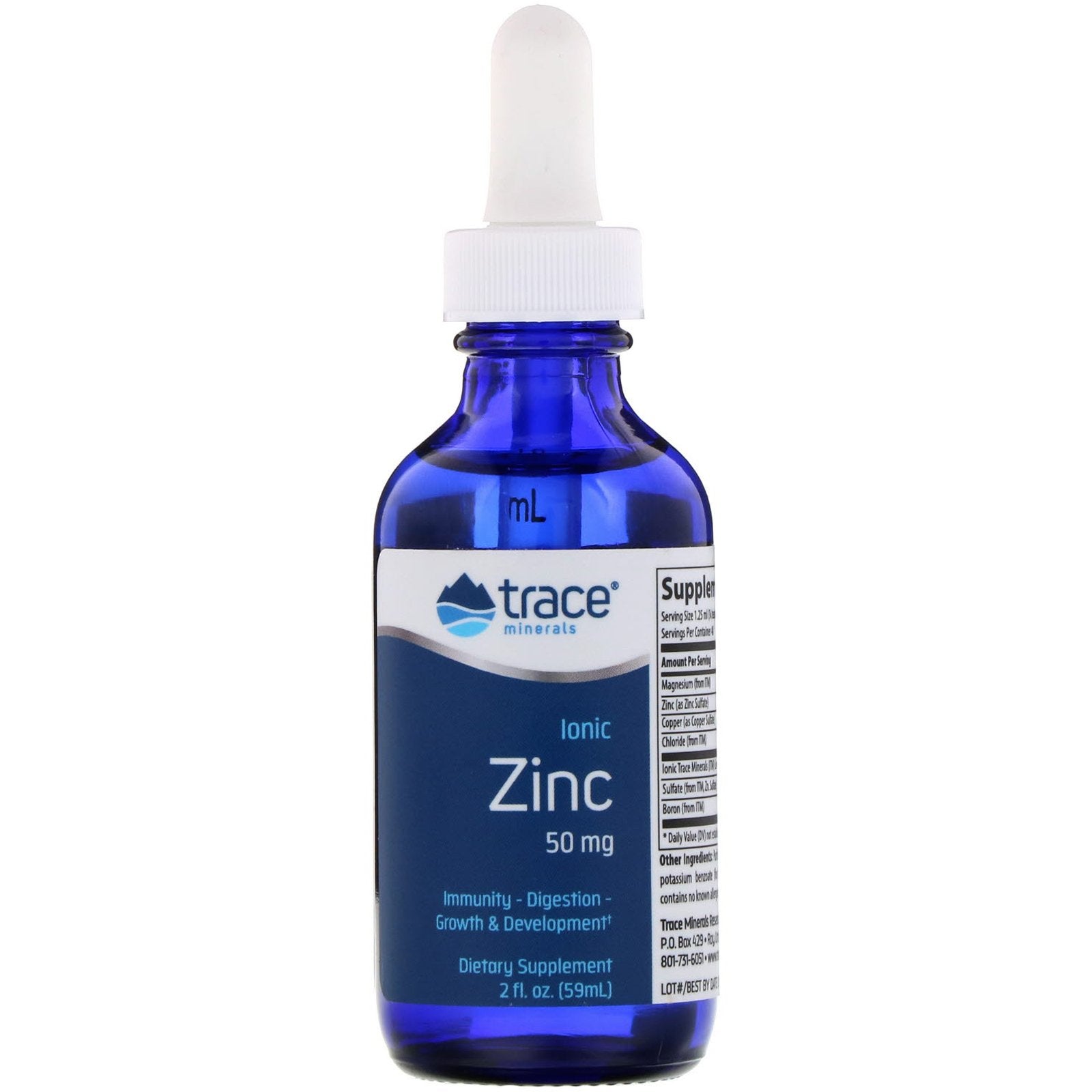 Trace Minerals Research, Ionic Zinc, 50 mg, 2 fl oz (59 ml)