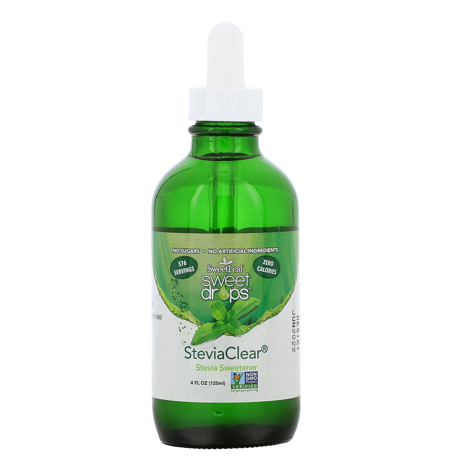 Wisdom Natural, SweetLeaf, Sweet Drops Stevia Sweetener, SteviaClear, 4 fl oz (120 ml)