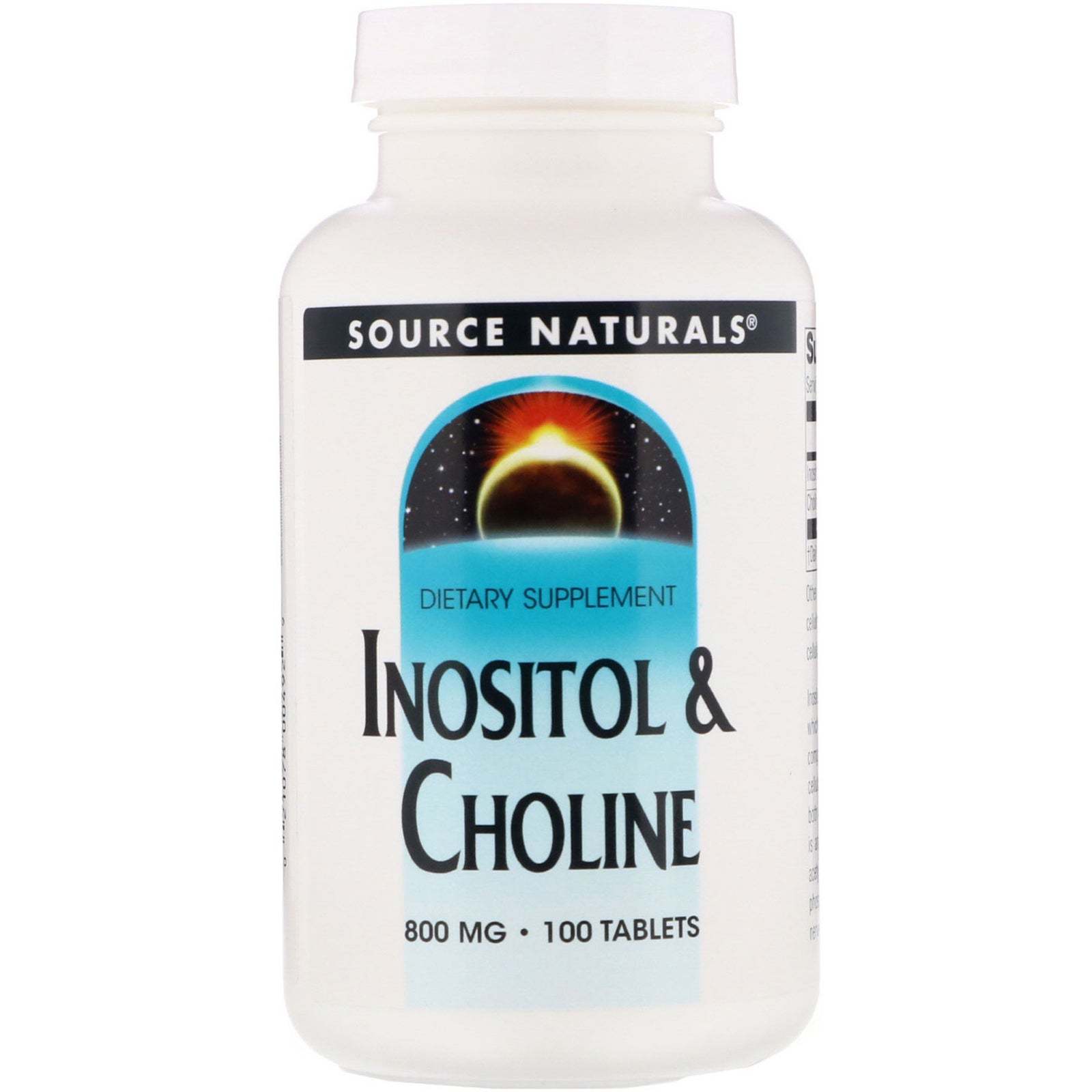 Source Naturals, Inositol & Choline, 800 mg, 100 Tablets