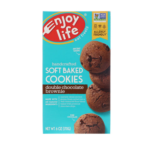 Enjoy Life Foods, Soft Baked Cookies, Double Chocolate Brownie, 6 oz (170 g)