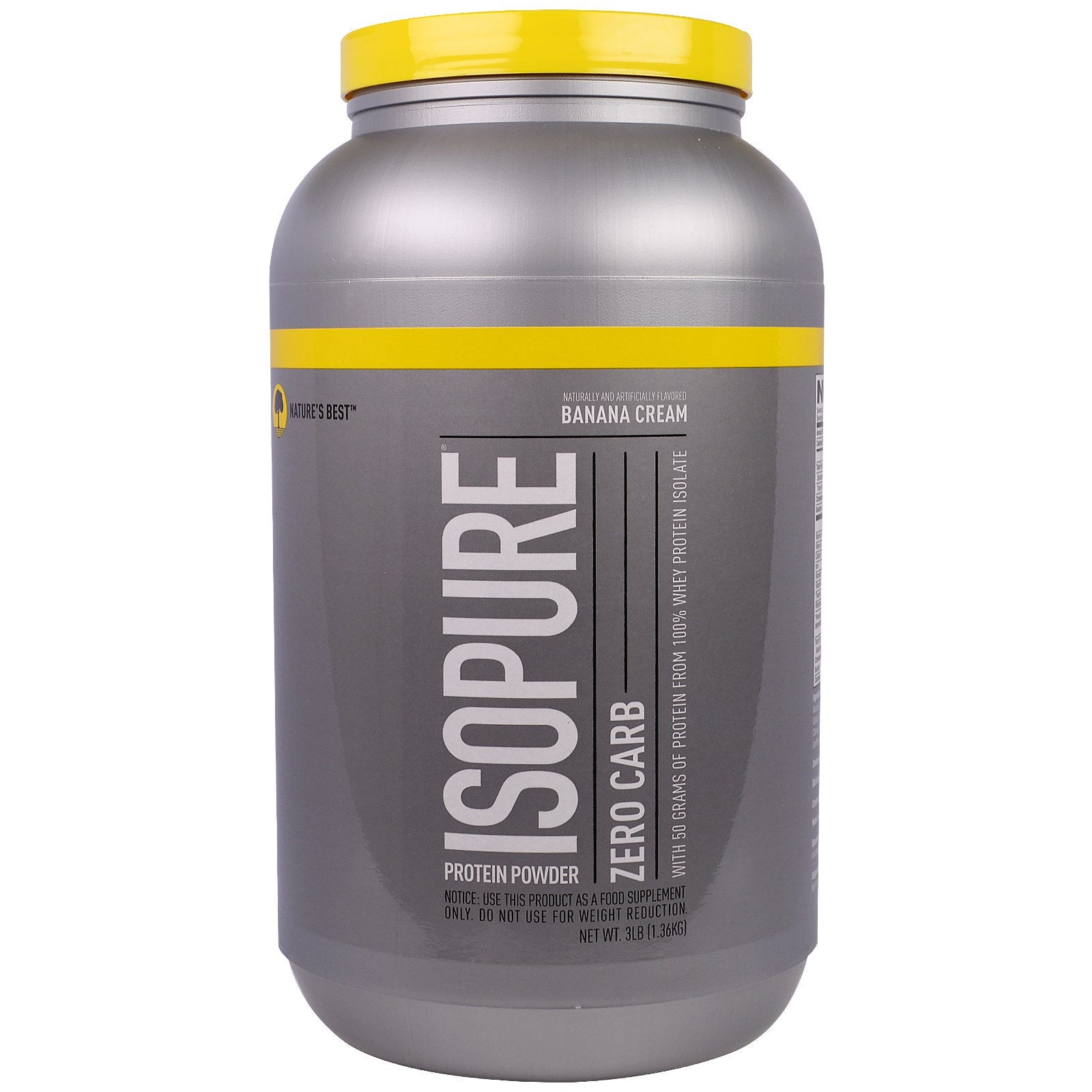 Isopure, Zero Carb, Protein Powder, Banana Cream, 3 lbs (1.36 kg)
