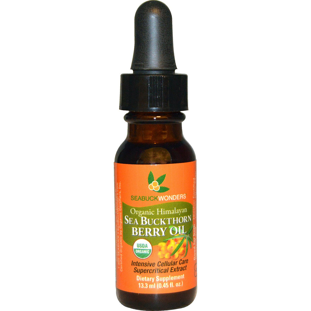 SeaBuckWonders, Organic Himalayan Sea Buckthorn Berry Oil, 0.45 fl oz (13.3 ml)