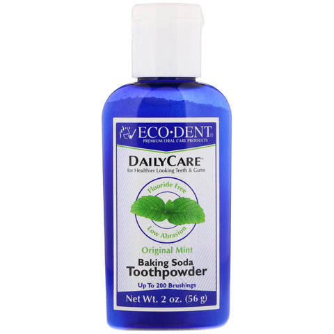 Eco-Dent, Daily Care, Baking Soda Toothpowder, Original Mint, 2 oz (56 g)