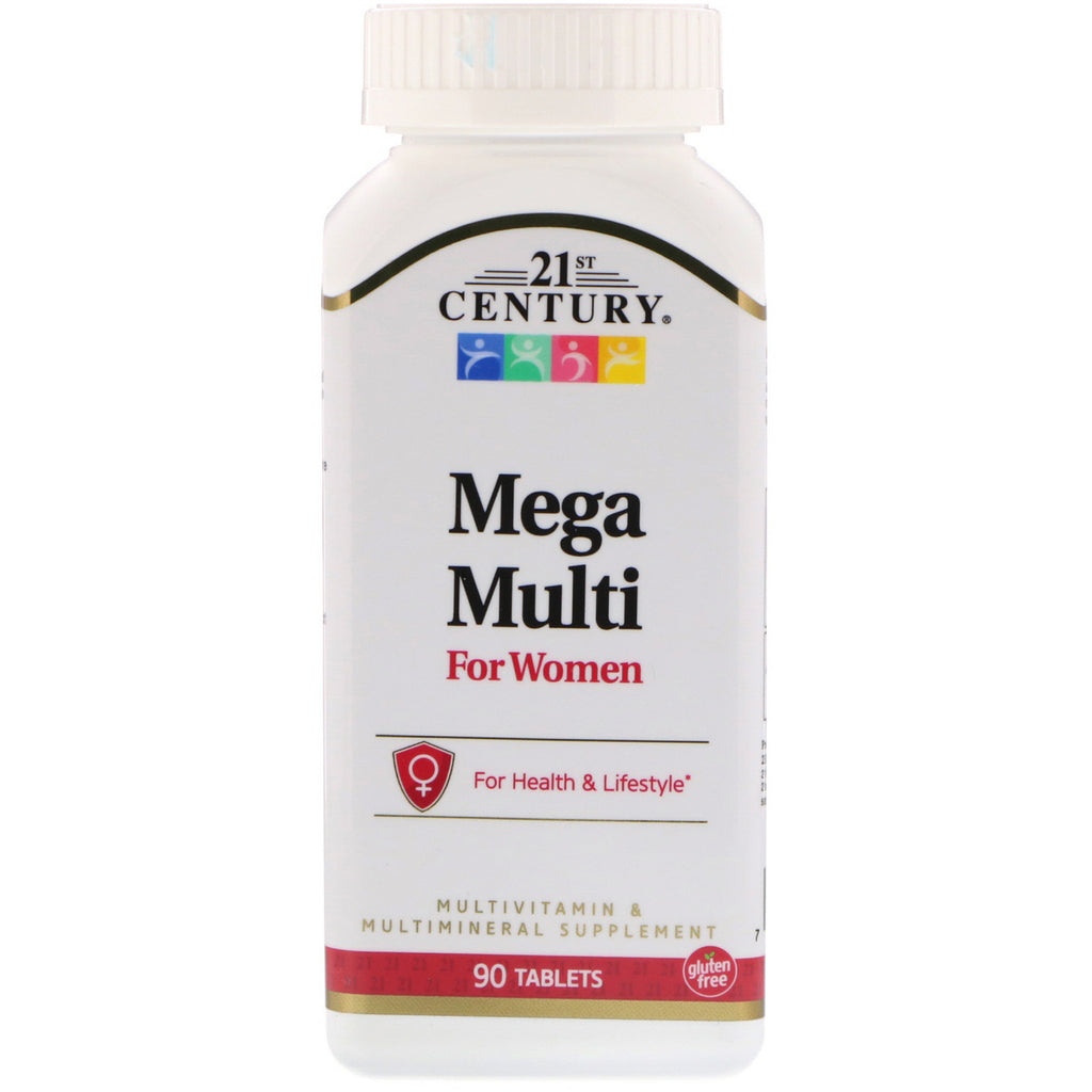 21st Century, Mega Multi, For Women, Multivitamin & Multimineral, 90 Tablets