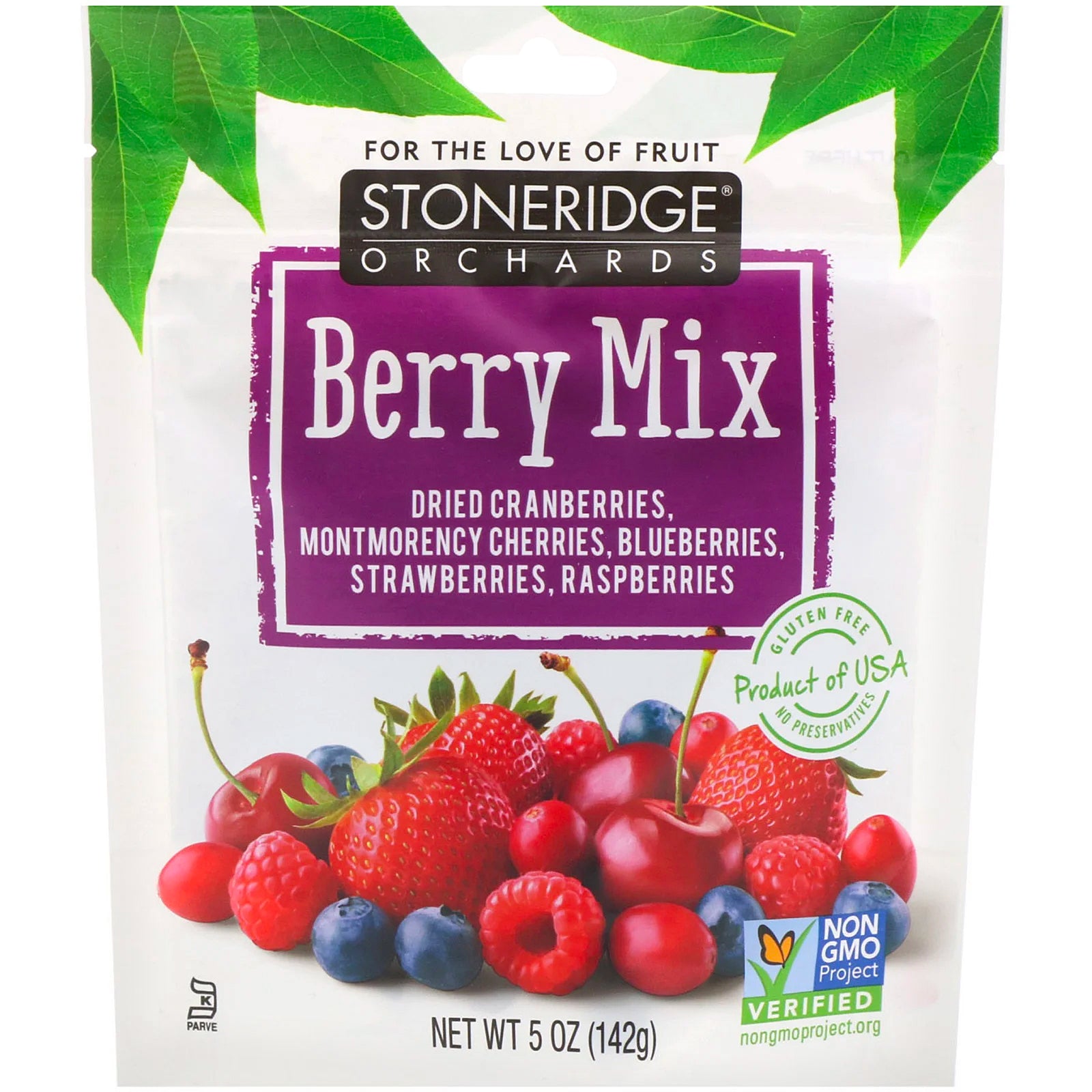 Stoneridge Orchards, Berry Mix, Whole Dried Mixed Berries, 5 oz (142 g)