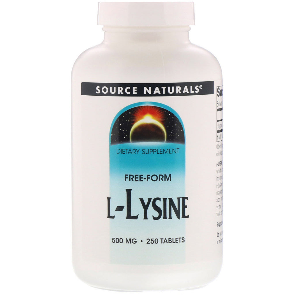 Source Naturals, L-Lysine, 500 mg, 250 Tablets
