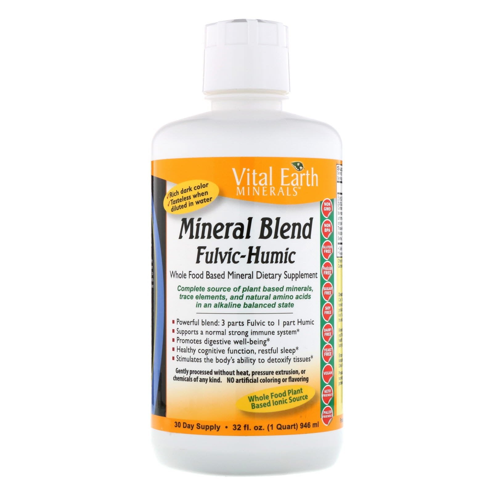 Vital Earth Minerals, Mineral Blend Fulvic-Humic, 32 fl oz (946 ml)
