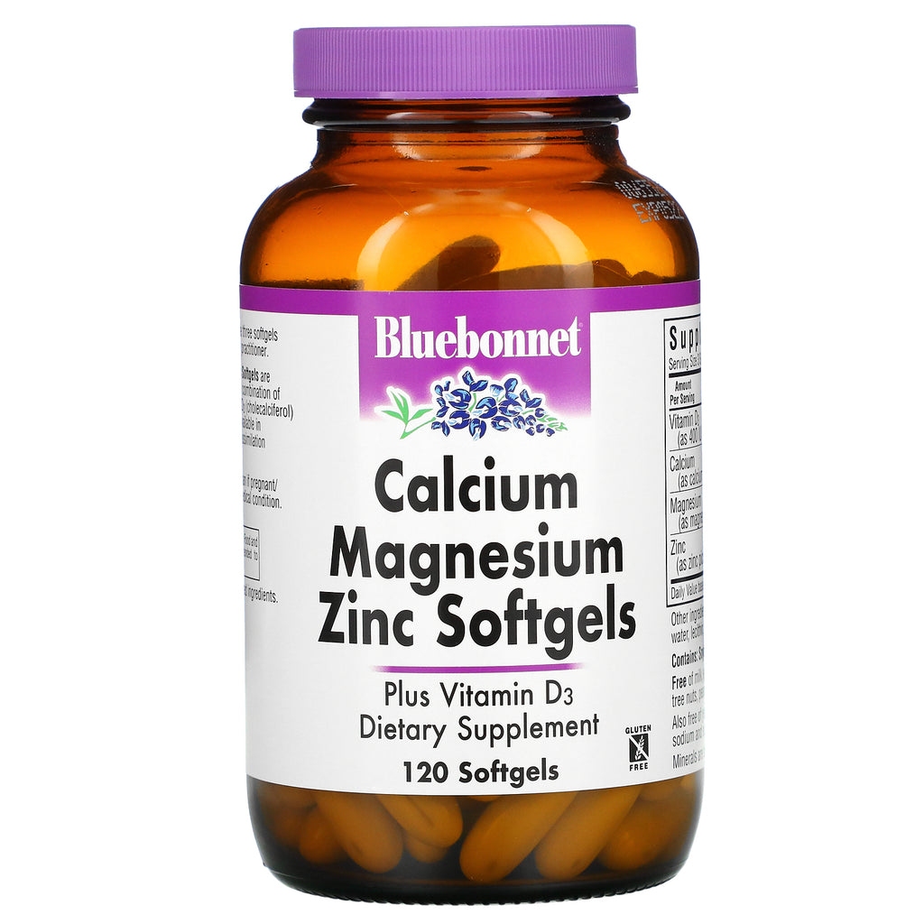Bluebonnet Nutrition, Calcium Magnesium Zinc, 120 Softgels