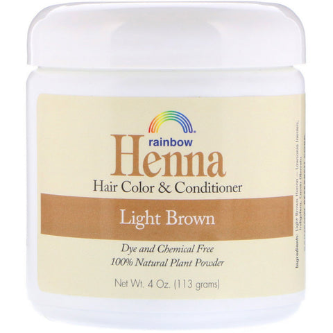 Rainbow Research, Henna, Hair Color and Conditioner, Light Brown, 4 oz (113 g)