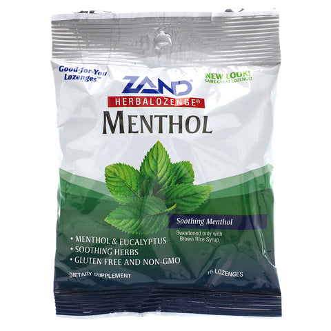 Zand, Menthol, Herbalozenge, Soothing Menthol, 15 Mentholated Lozenges