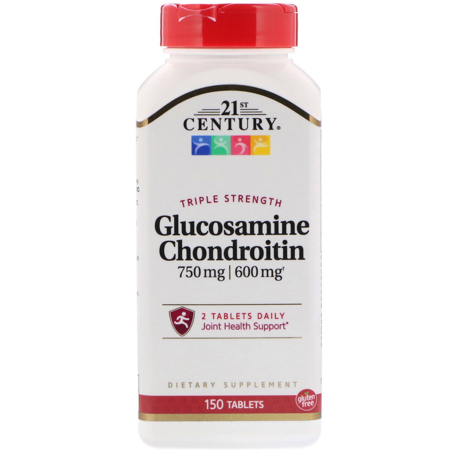 21st Century, Glucosamine / Chondroitin, Triple Strength, 750 mg / 600 mg, 150 Tablets