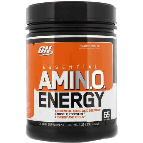 Optimum Nutrition, ESSENTIAL AMIN.O. ENERGY, Orange Cooler, 1.29 lbs (585 g)
