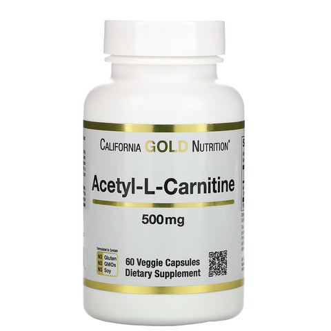 California Gold Nutrition, Acetyl-L-Carnitine, 500 mg, 60 Veggie Capsules