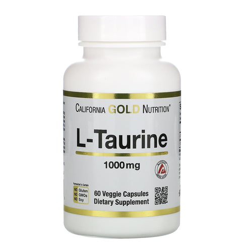 California Gold Nutrition, L-Taurine, AjiPure, 1,000 mg, 60 Veggie Capsules