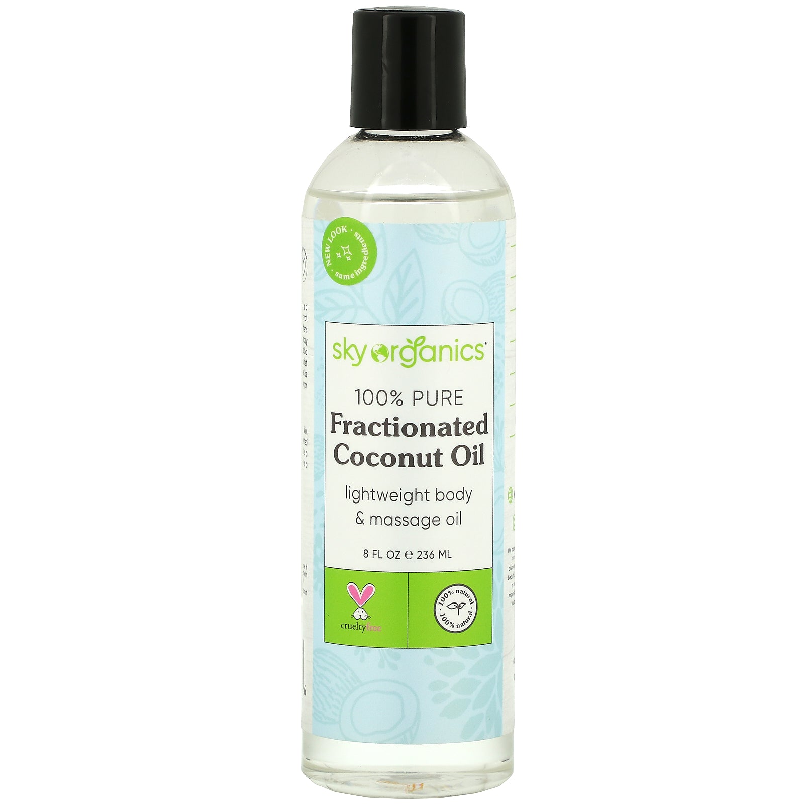Sky Organics, 100% Pure Fractionated Coconut Oil, 8 fl oz (236 ml)