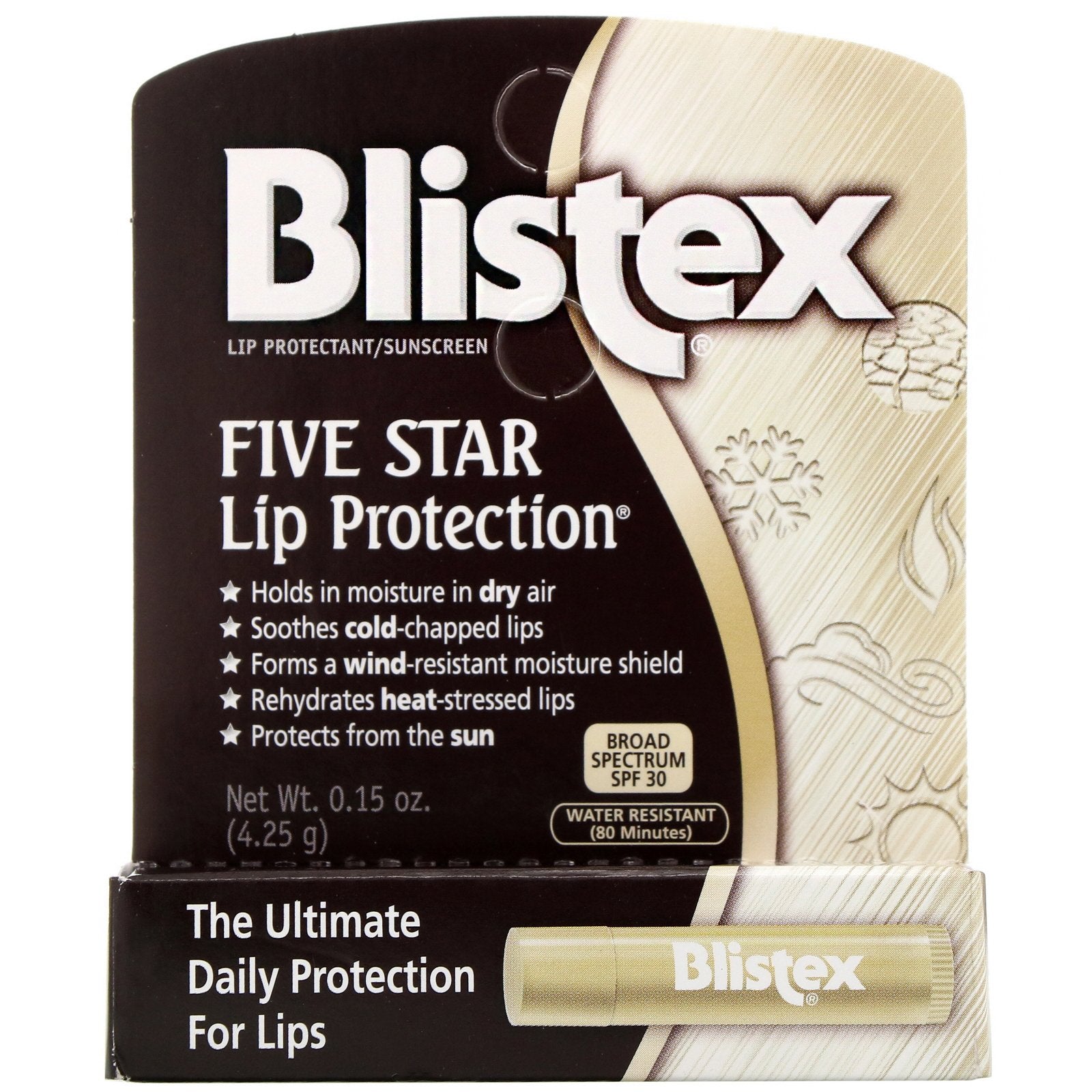 Blistex, Five Star Lip Protection, SPF 30, .15 oz (4.25 g)
