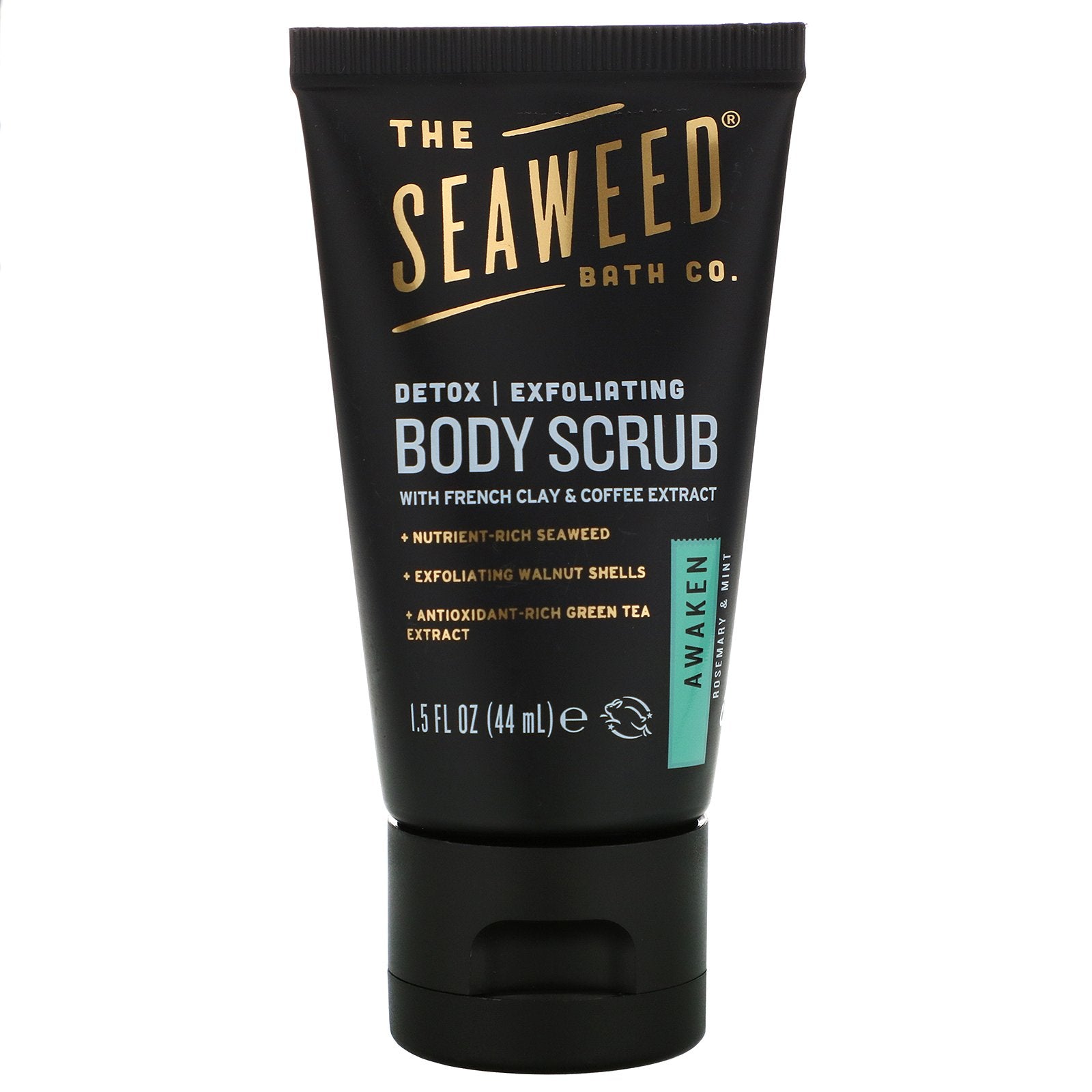 The Seaweed Bath Co., Awaken Exfoliating Detox Body Scrub, Rosemary & Mint, 1.5 fl oz (44 ml)