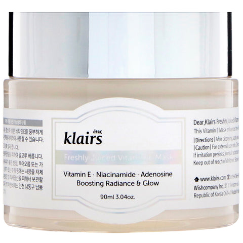 Dear, Klairs, Freshly Juiced Vitamin E Mask, 3.04 oz (90 ml)