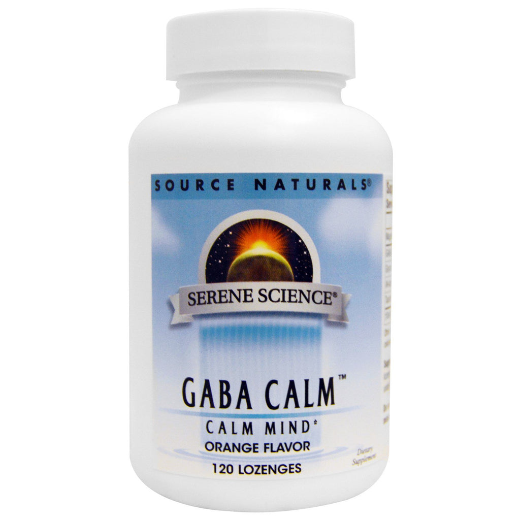 Source Naturals, GABA Calm, Orange Flavor, 120 Lozenges