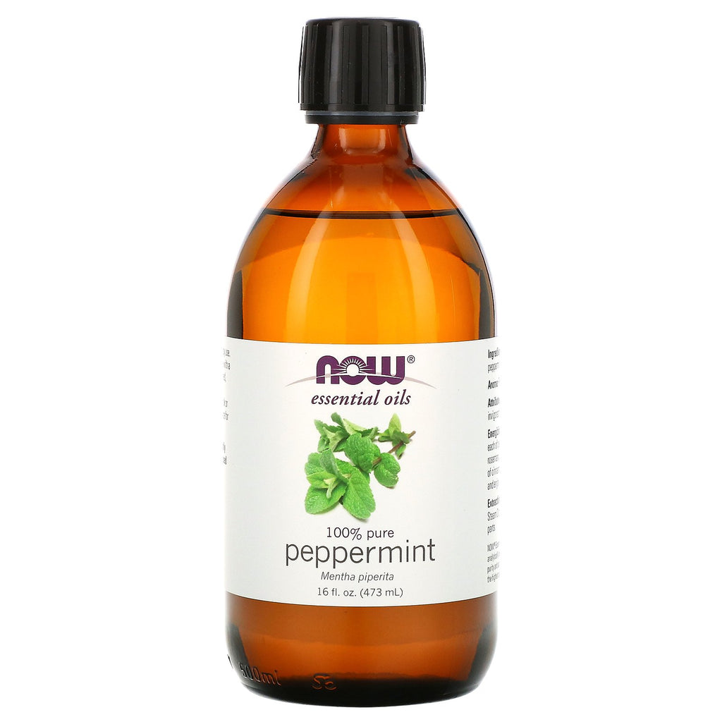 Now Foods, Essential Oils, 100% Pure Peppermint, 16 fl oz (473 ml)