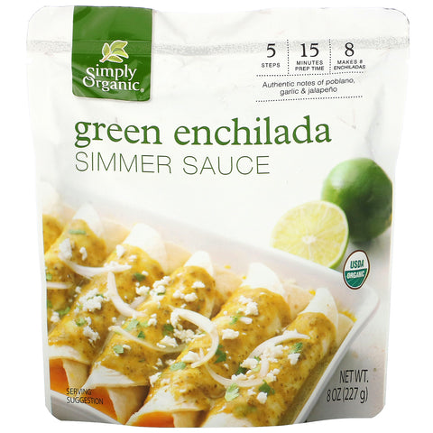 Simply Organic, Organic  Green Enchilada Simmer Sauce,  8 oz (227 g)