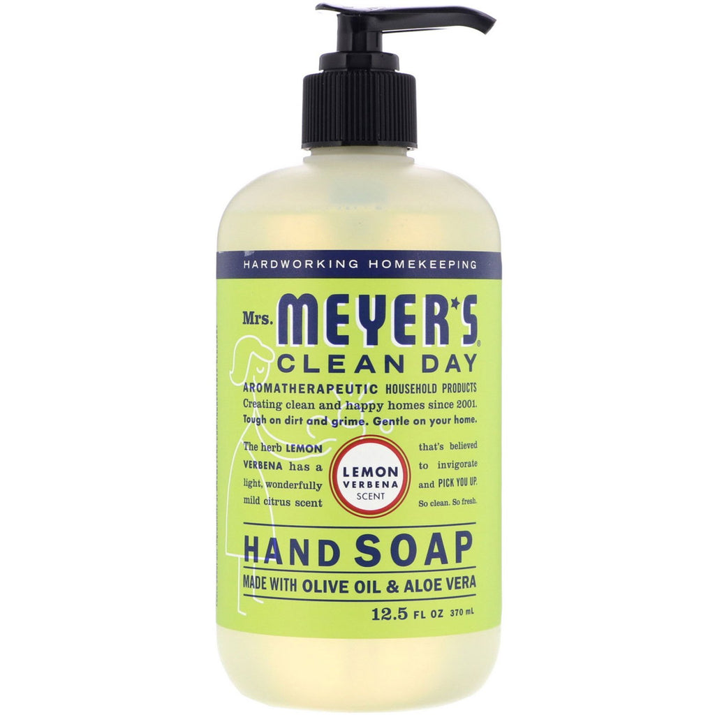 Mrs. Meyers Clean Day, Hand Soap, Lemon Verbena Scent, 12.5 fl oz (370 ml)