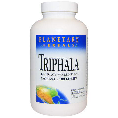Planetary Herbals, Triphala, GI Tract Wellness, 1,000 mg, 180 Tablets