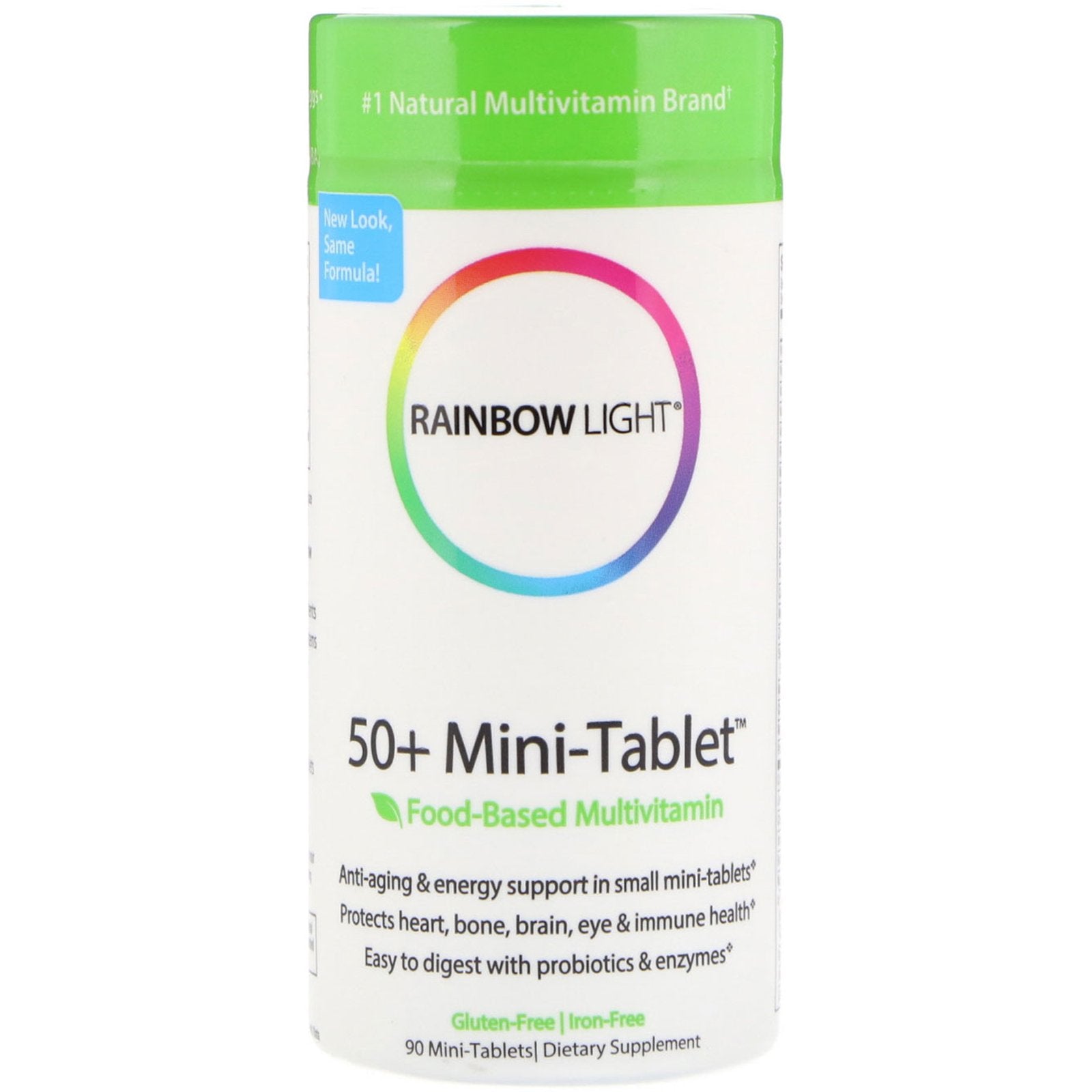 Rainbow Light, 50+ Mini Tablet, Food-Based Multivitamin, 90 Mini-Tablets